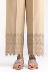 Beige Cambric Festive Trousers TR-21-130
