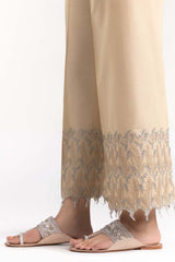 Beige Cambric Festive Trousers TR-21-130