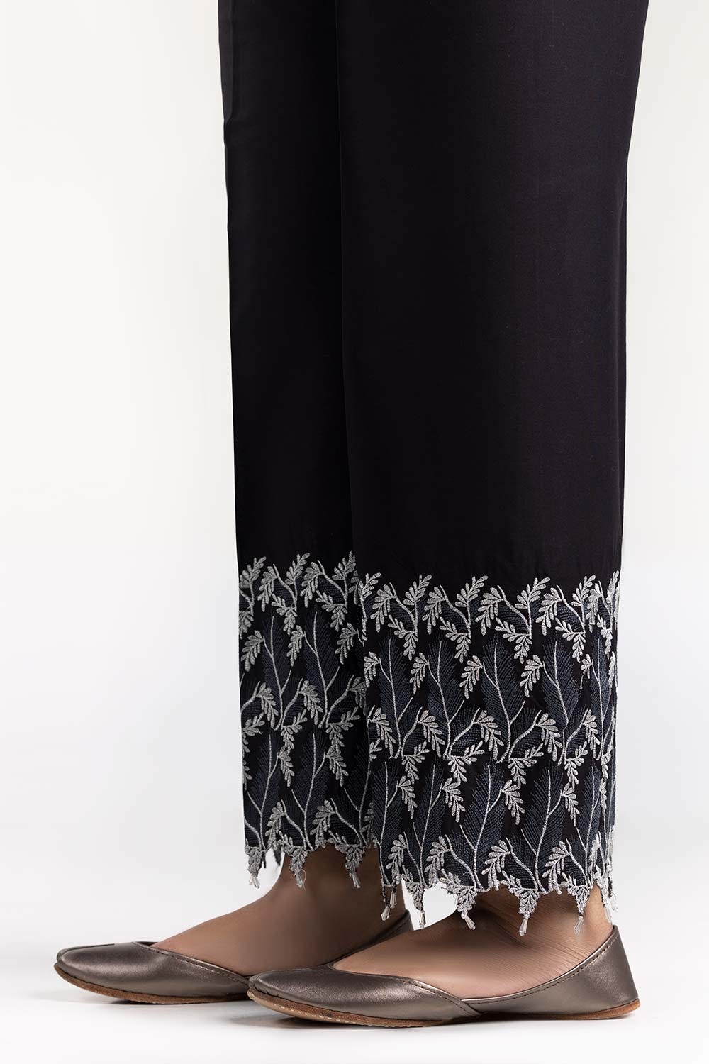 Black Cambric Festive Trousers TR-21-130