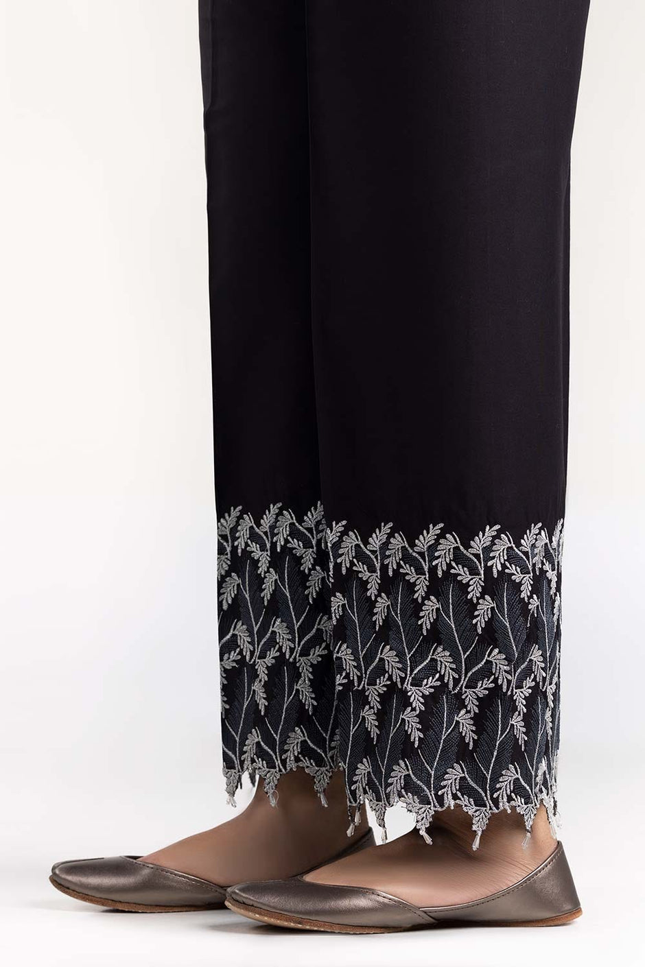 Black Cambric Festive Trousers