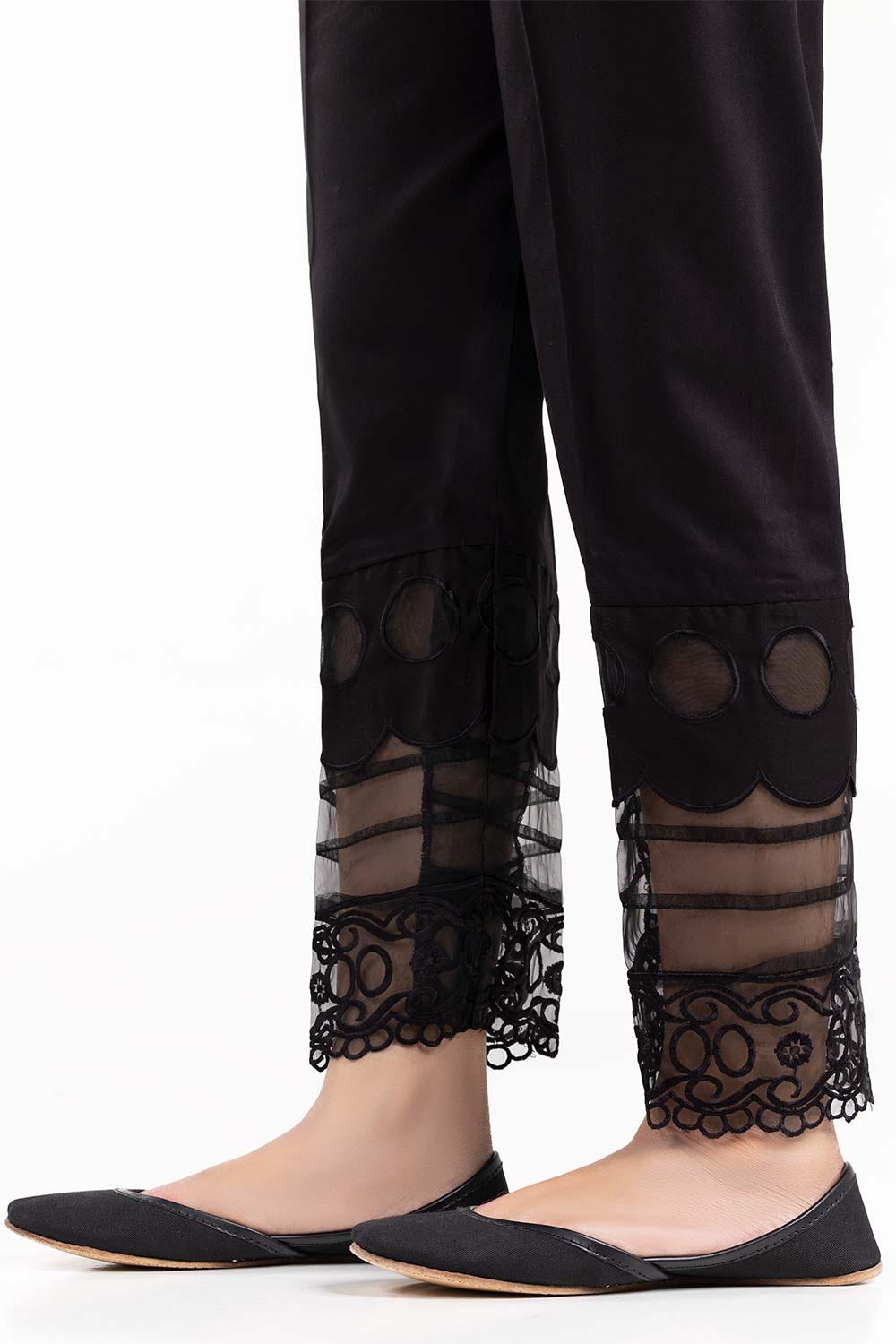 Black Cambric Festive Trousers