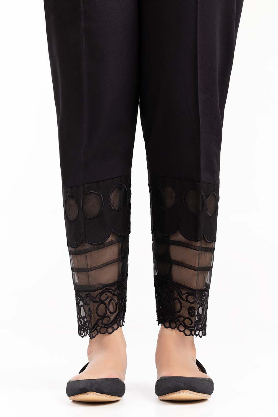 Black Cambric Festive Trousers