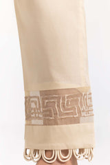 Beige Cambric Festive Trousers TR-21-135