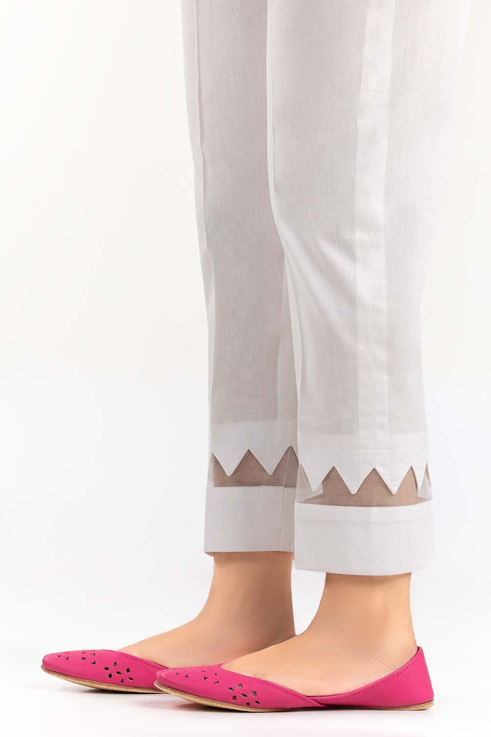 Off White Cambric Trousers