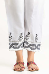 Off-White Raw Silk Embroidered Trouser TR-22-129