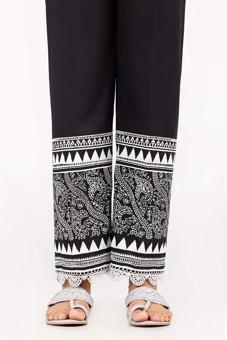 Black Cambric Fashion Trousers