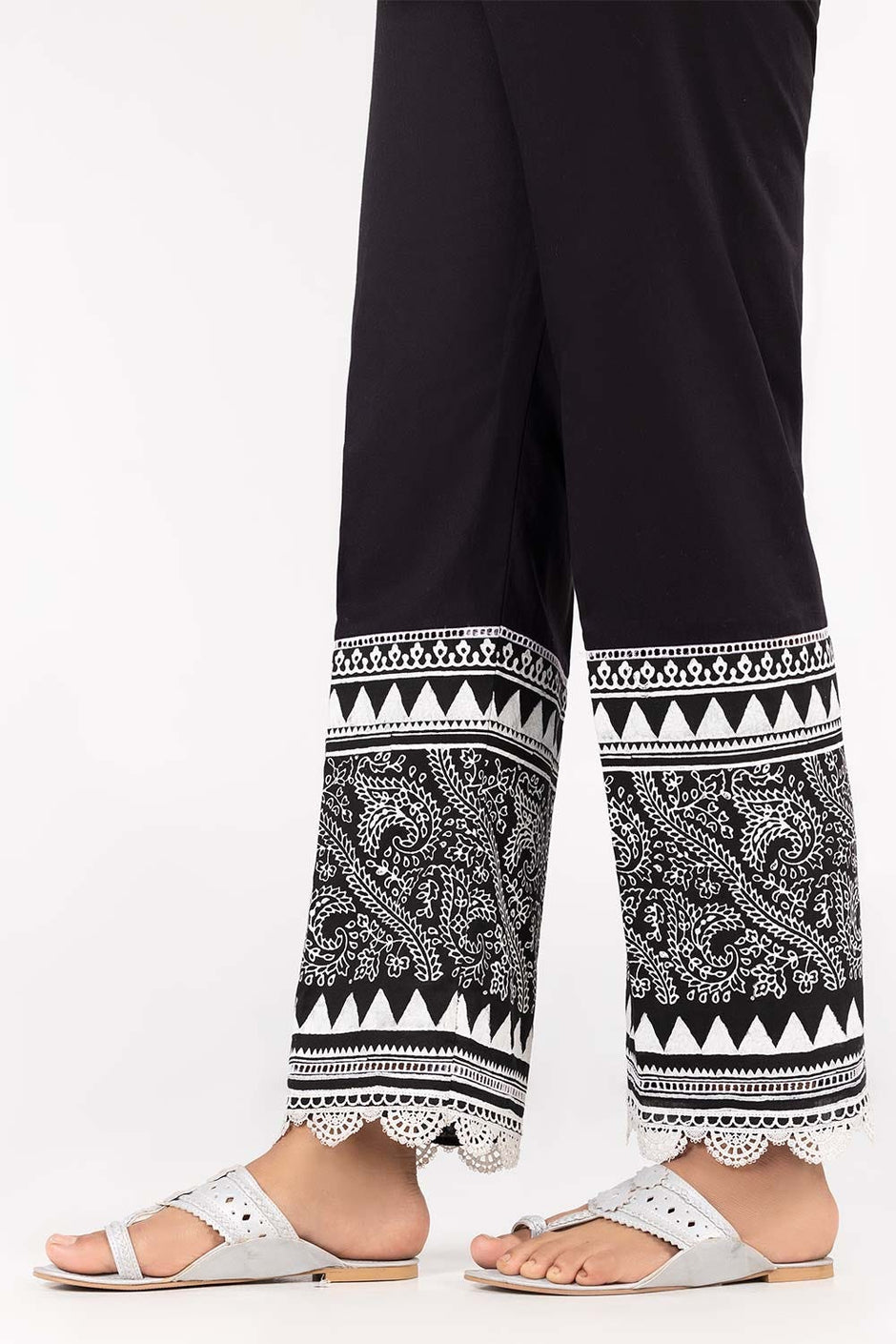 Black Cambric Fashion Trousers