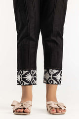 Black Khaddar Embroidered Trousers TR-22-188