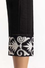 Black Khaddar Embroidered Trousers TR-22-188