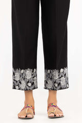 Black Khaddar Embroidered Trousers TR-22-193