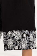 Black Khaddar Embroidered Trousers TR-22-193