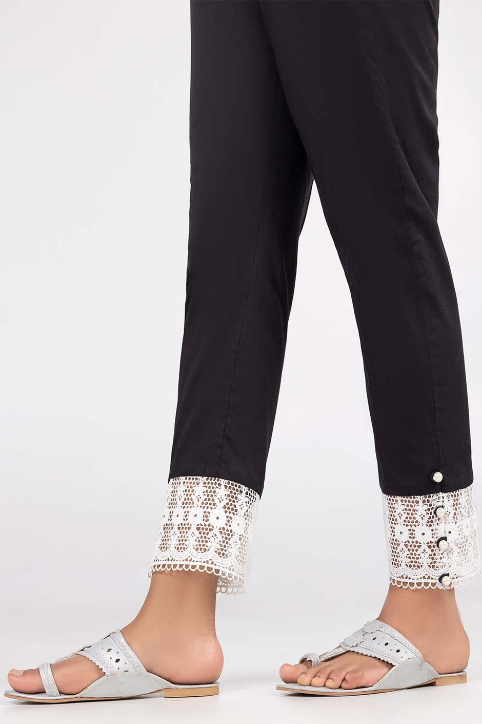 Black Cambric Fashion Trousers