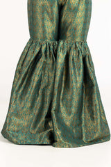 Green Jamawar Trousers TR-22-205