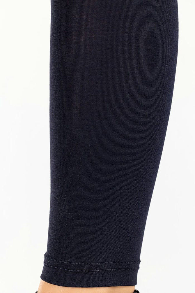 Navy Jersey Tights