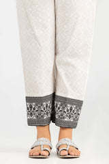 Off-White Screen Printed Embroidered Trousers TR-22-71