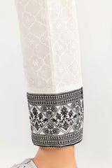 Off-White Screen Printed Embroidered Trousers TR-22-71