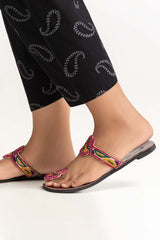 Black Dyed Cambric Screen Print Shalwar TR-24-01