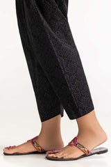 Black Dyed Cambric Screen Print Shalwar TR-24-02