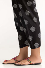 Black Dyed Cambric Screen Print Shalwar TR-24-03