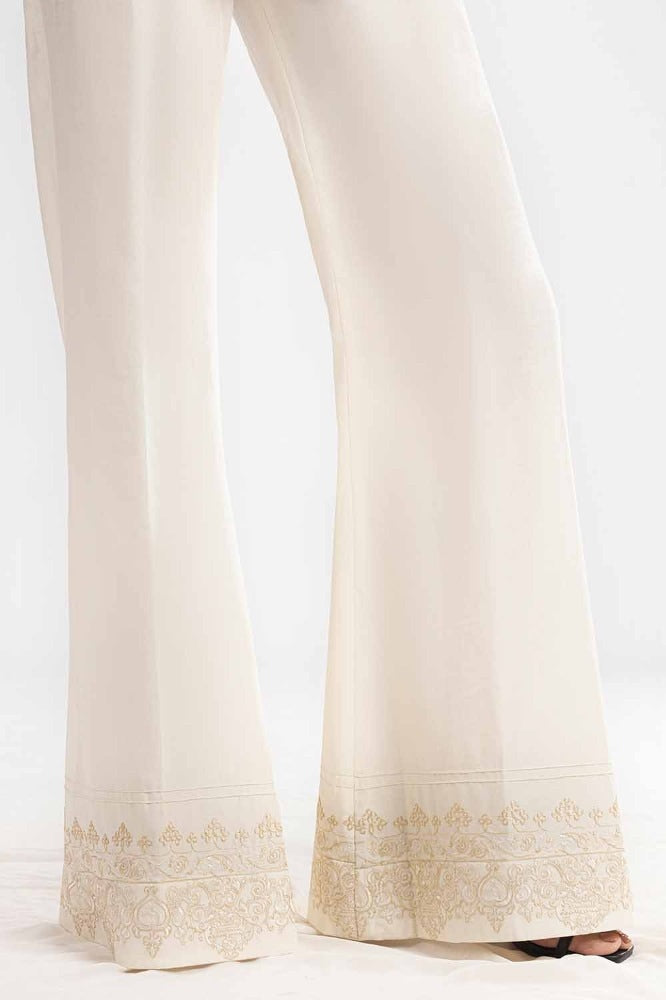 Unstitched Embroidered Cambric Trouser