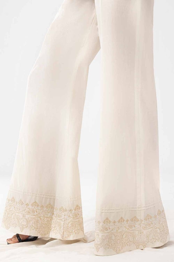 Unstitched Embroidered Cambric Trouser