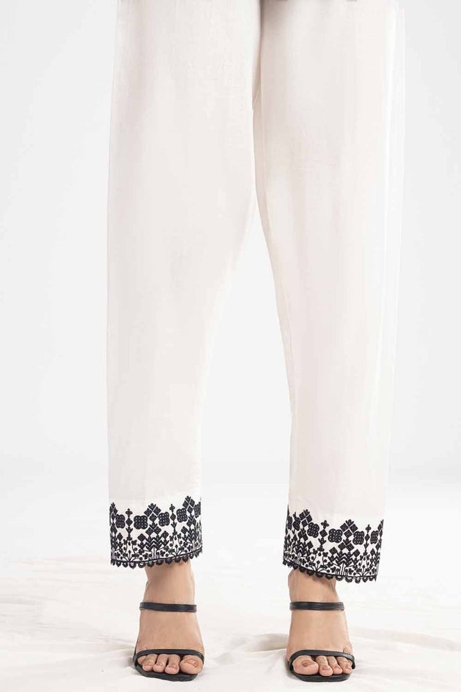 Unstitched Embroidered Cambric Trouser