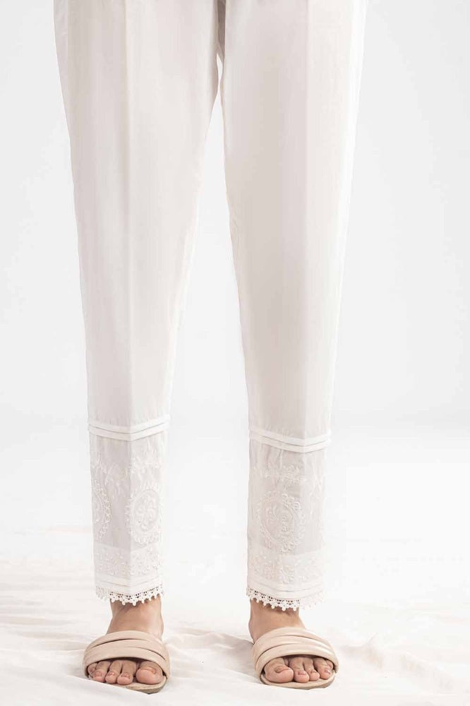 Unstitched Embroidered Cambric Trouser TR-42007