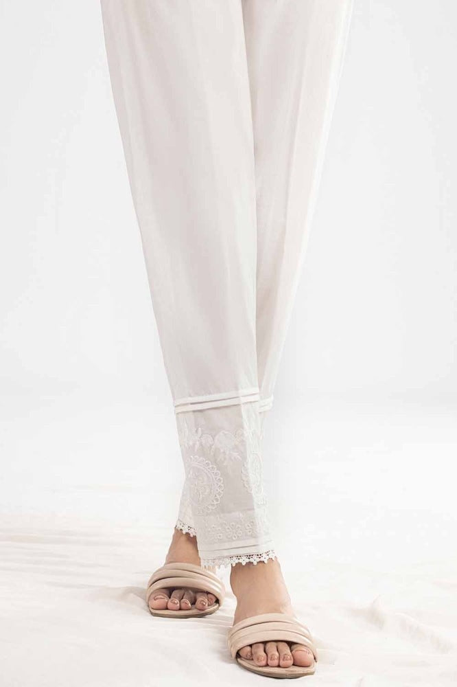 Unstitched Embroidered Cambric Trouser