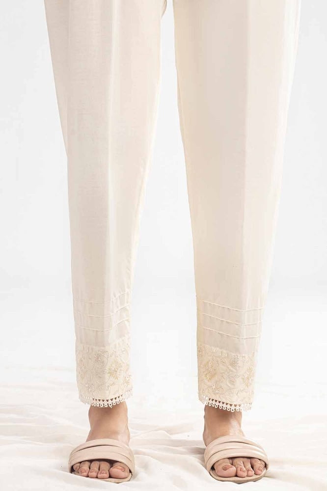 Unstitched Embroidered Cambric Trouser