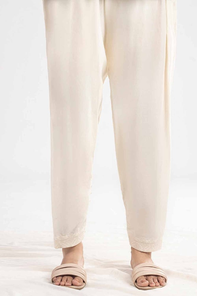 Unstitched Embroidered Cambric Trouser TR-42010