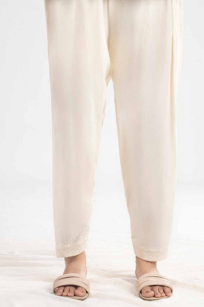 Unstitched Embroidered Cambric Trouser