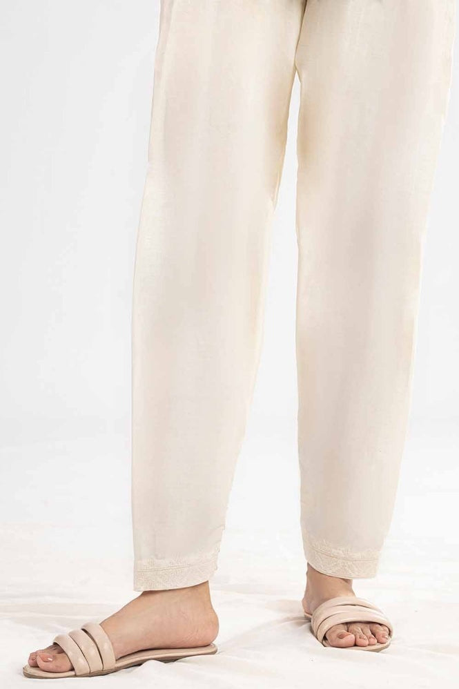 Unstitched Embroidered Cambric Trouser