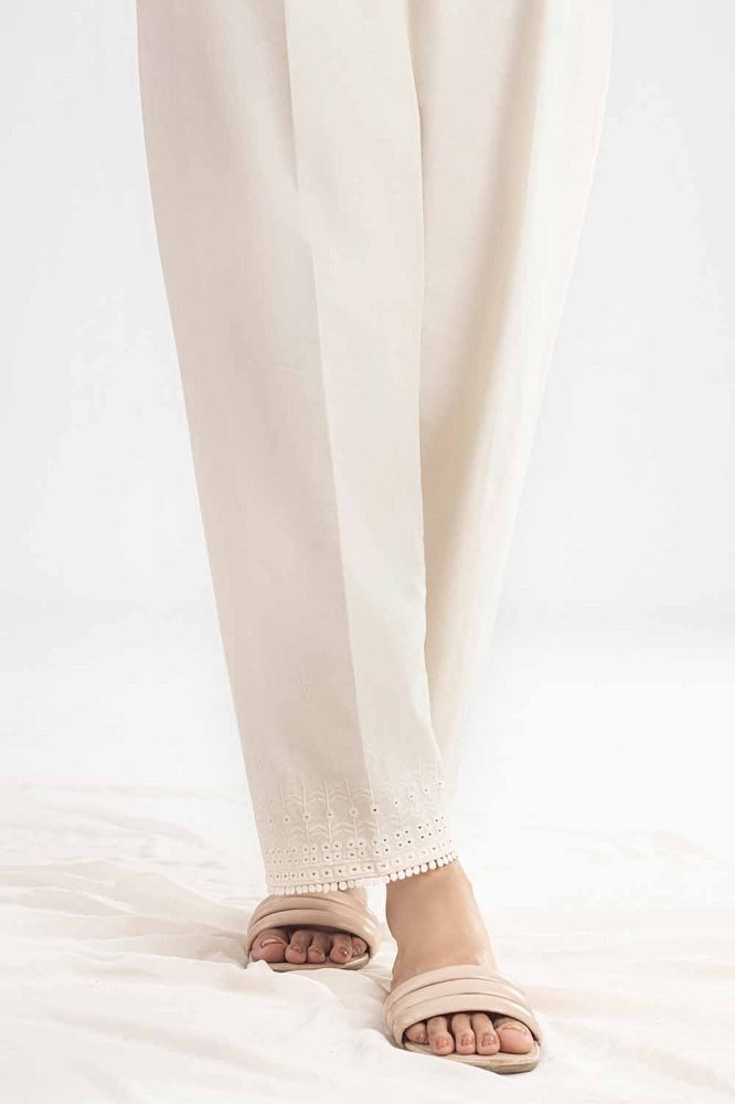 Unstitched Embroidered Cambric Trouser TR-42011