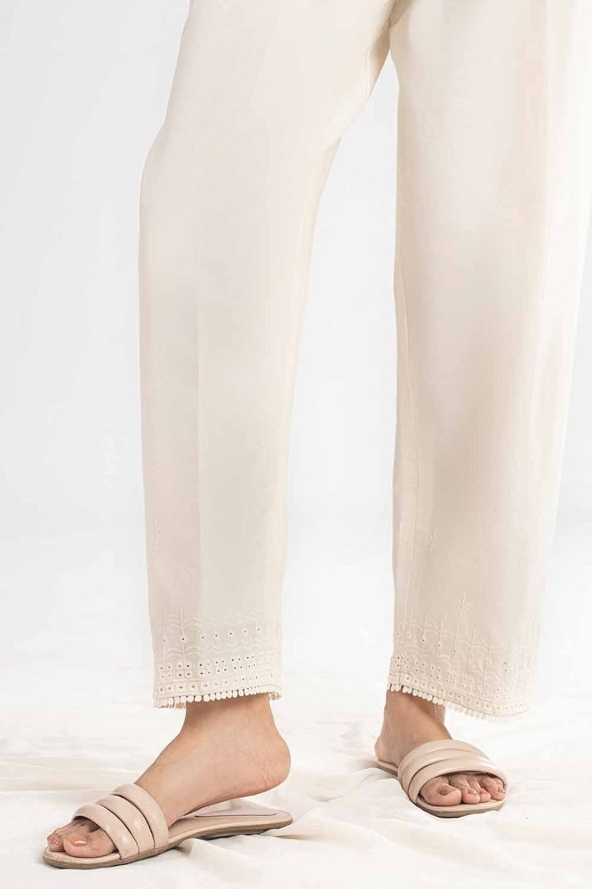 Unstitched Embroidered Cambric Trouser