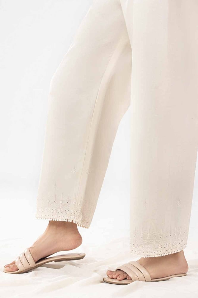 Unstitched Embroidered Cambric Trouser