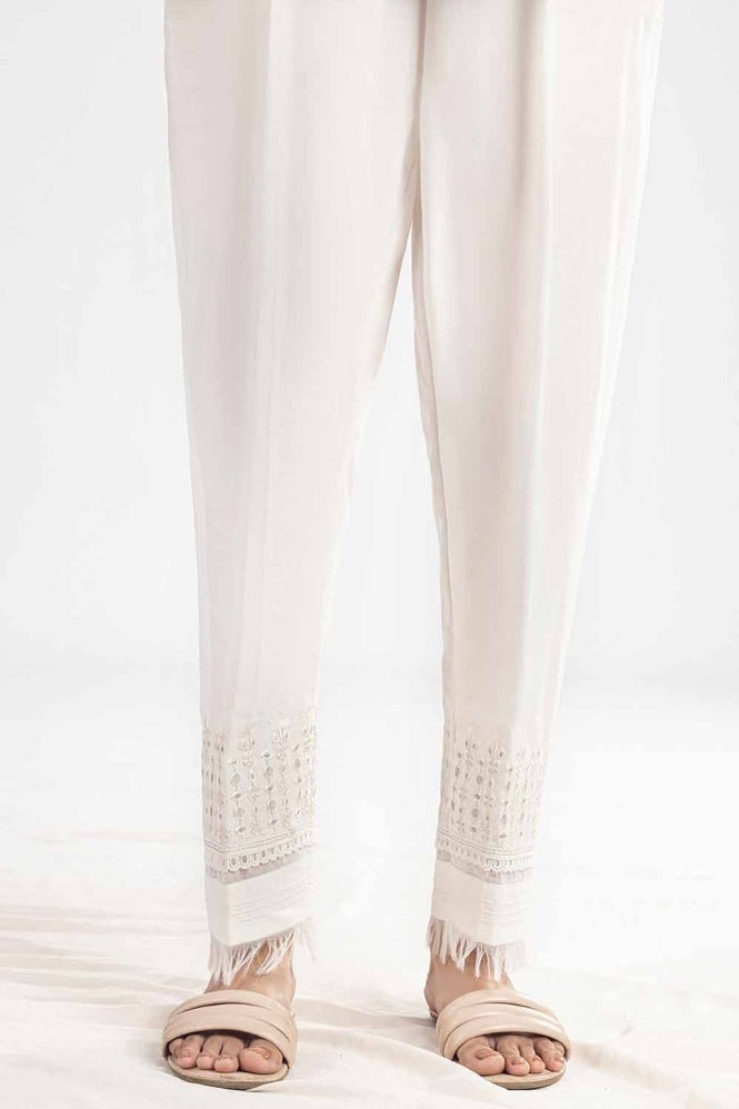 Unstitched Embroidered Cambric Trouser