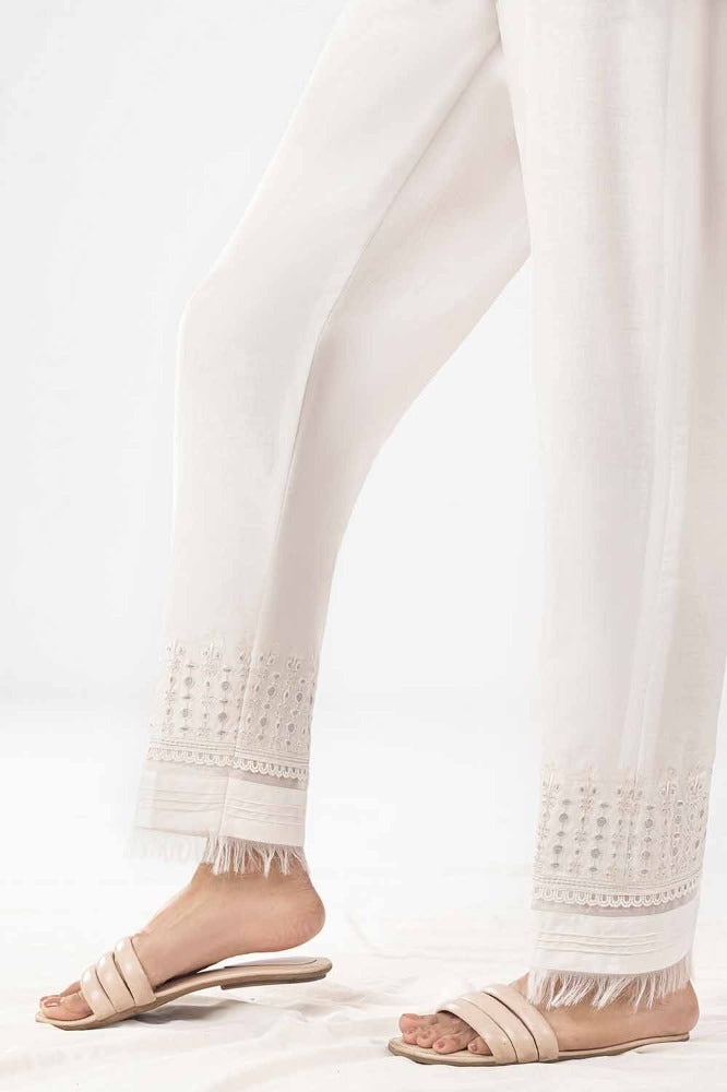 Unstitched Embroidered Cambric Trouser