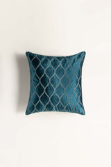 Trellis Velvet Embroidered Cushion Cover