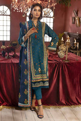 3 Piece Embroidered Khaddar Unstitched Suit  K-32019