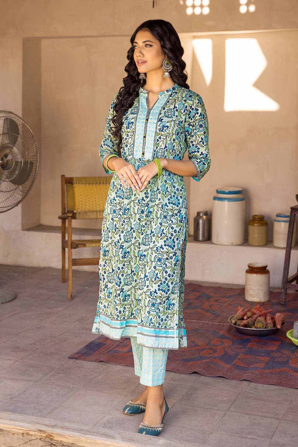 2 Piece Lawn Unstitched Printed Shirt Trousers Suit TL-32027 B