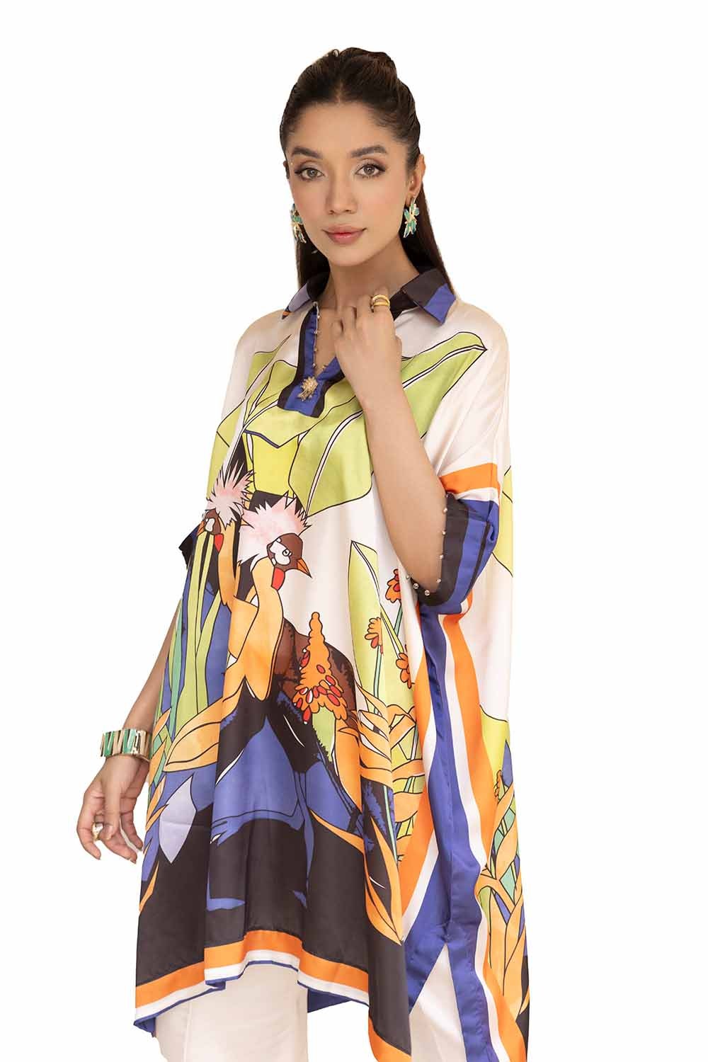 2 Piece Unstitched Printed Silk Suit TS-42007