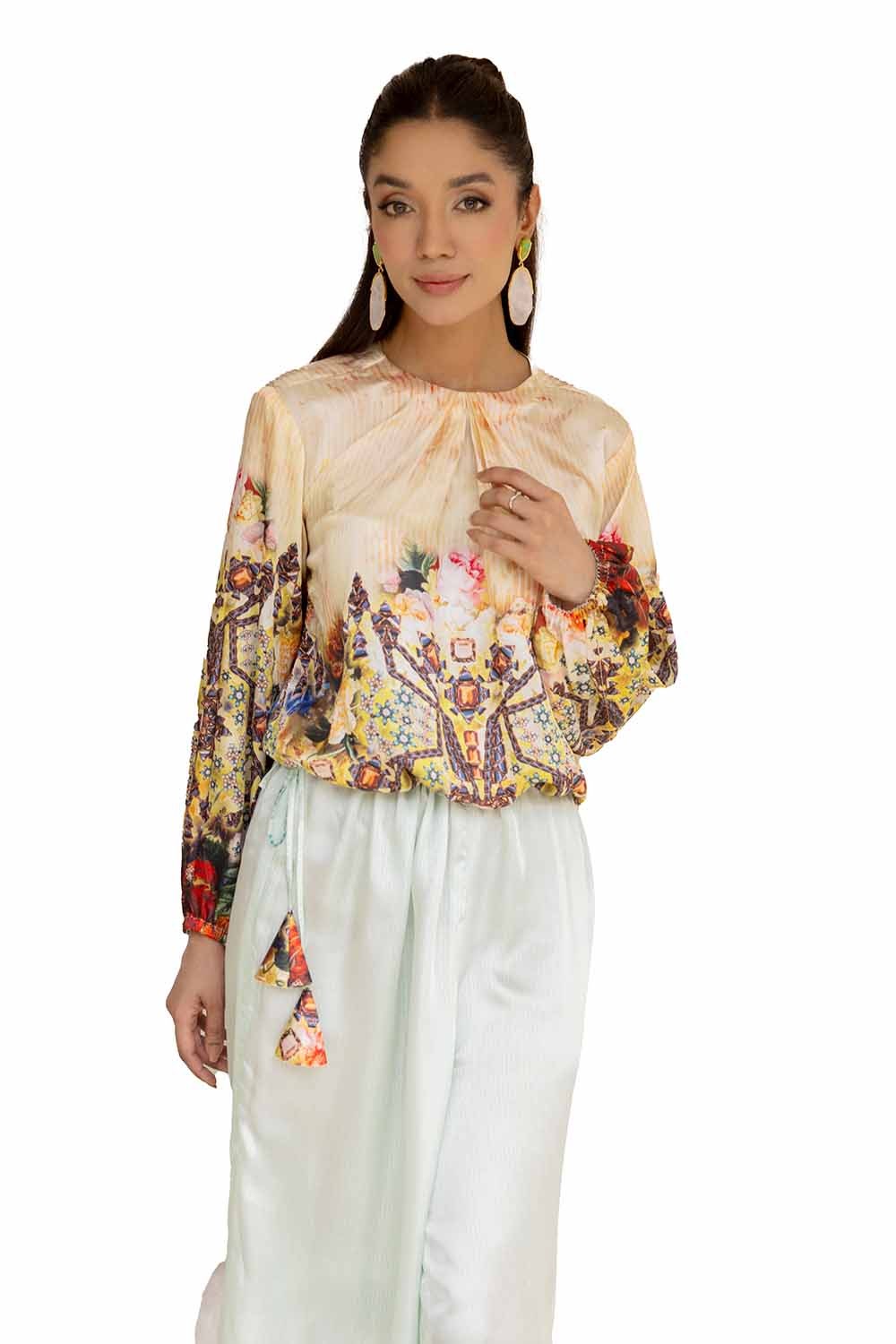 2 Piece Unstitched Printed Silk Suit TS-42013