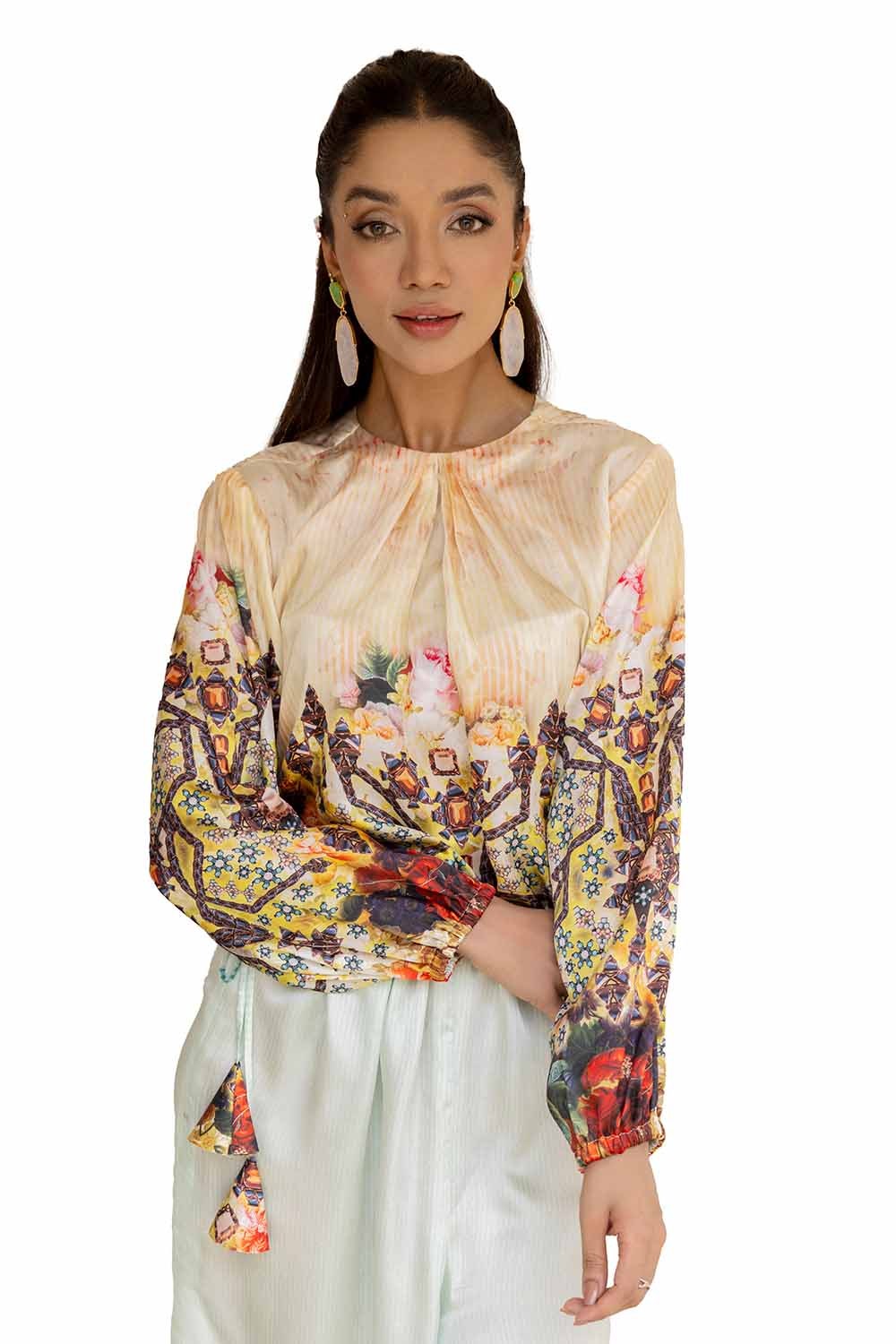 2 Piece Unstitched Printed Silk Suit TS-42013