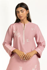 Twill Yarn-dyed Embroidered Co-Ord Set IPST-44809-A