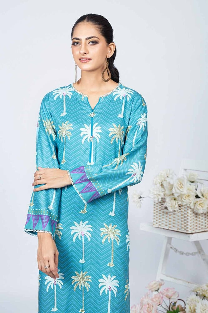 Printed Twill Linen Unstitched Shirt