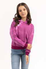 Junior Girl Tie Dye Purple Hoodie 224-412-065