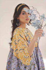 Unstitched Gold Printed Lawn Shirt SL-42035 A