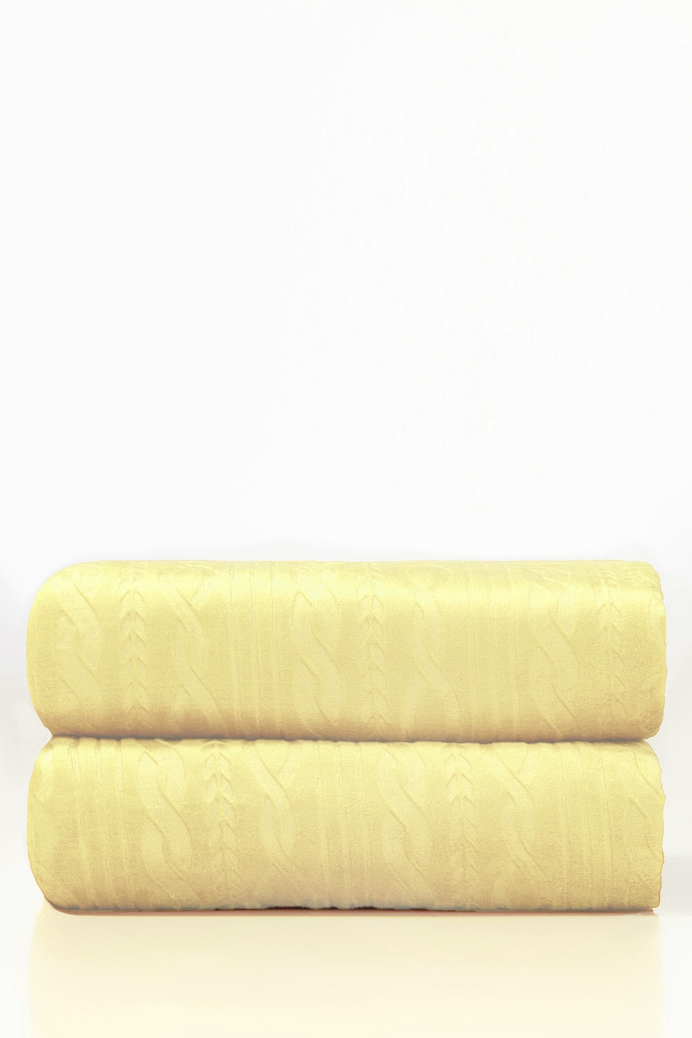 AW24-Vanilla Embossed Single Ply Fleece Throw