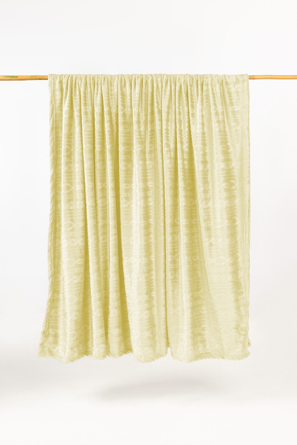AW24-Vanilla Embossed Single Ply Fleece Throw