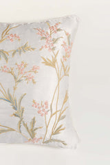 Vanilla Silk Embroidered Cushion Cover